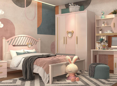 Childrens room Youth Room Bedroom Furniture Complete Set Bedside table new 4pcs